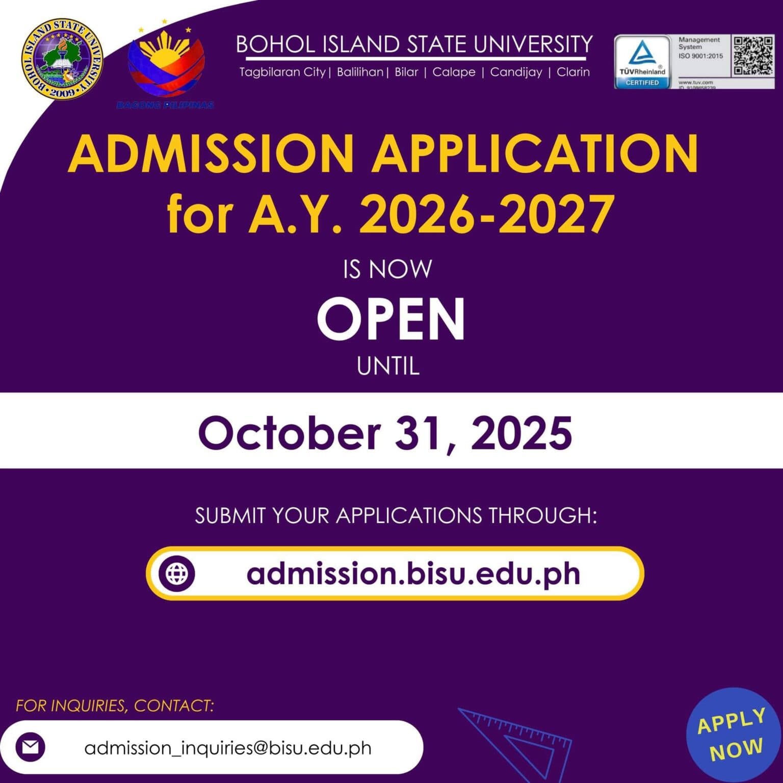 admission ay 2026-2027