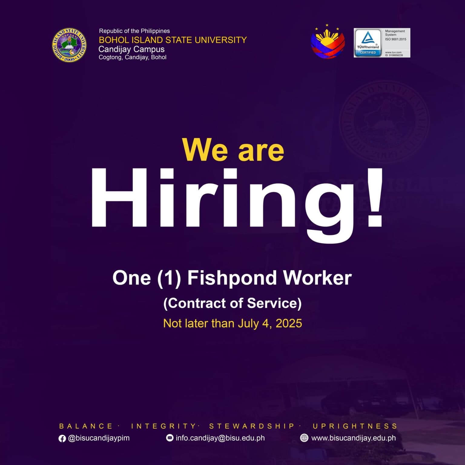 WE ARE HIRING!